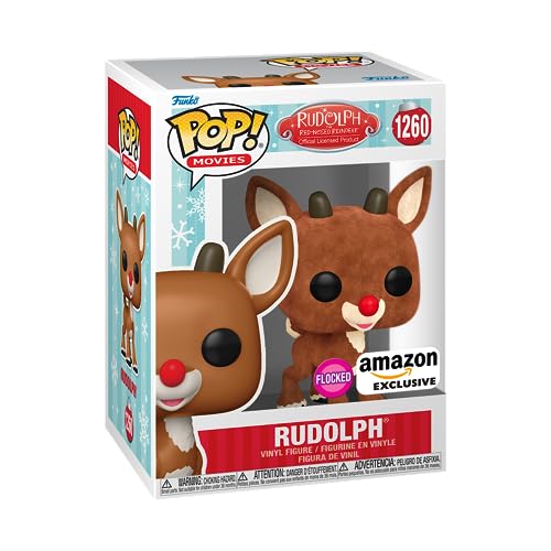 Funko Pop! Movies: Rudolph - Rudolph - Afelpado - Rudolph The Red-Nosed Reindeer - Exclusiva Amazon - Figura de Vinilo Coleccionable - Idea de Regalo- Mercancia Oficial - Movies Fans