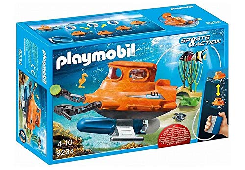 PLAYMOBIL- Submarino con Motor, Multicolor, única (9234)