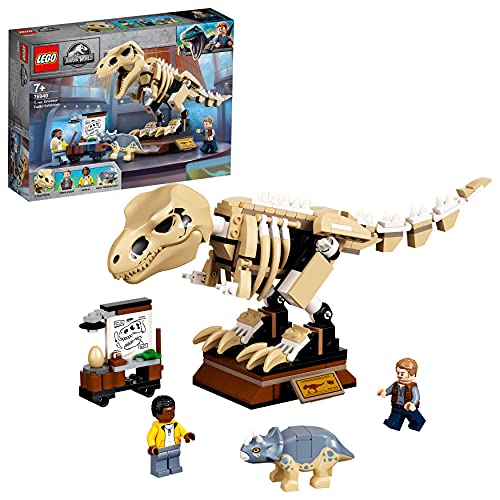 LEGO 76940 Jurassic World Exposición del Dinosaurio T. Rex Fosilizado, Set de Juego para Niños a Partir de 7 Años, Maqueta de Esqueleto