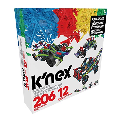 K'NEX 15214 Juego de 12 modelos de paseos radicales, juguetes educativos para niños y niñas, kit de 206 piezas para aprender , juguetes de construcción para edades de a partir de 7 años