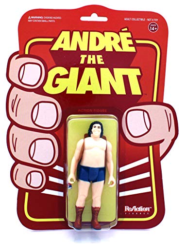 SUPER7 ANDRW01-ADV01 WWE Reaction Figure Andre The Giant con Chaleco con Licencia Oficial, Multicolor, estándar