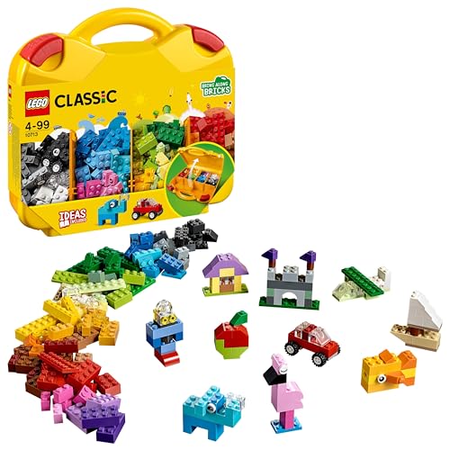 LEGO Classic Maletín Creativo, Juguete de Almacenamiento de Ladrillos de Colores, Juego de Construcción para Jugar en Familia, Regalo para Niños y Niñas de 4 Años o Más 10713