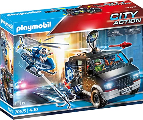 PLAYMOBIL City Action 70575 Helicóptero de Policía: persecución del vehículo huido, A partir de 4 años