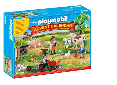 PLAYMOBIL Christmas Calendario de Adviento Granja, A partir de 4 años (70189)
