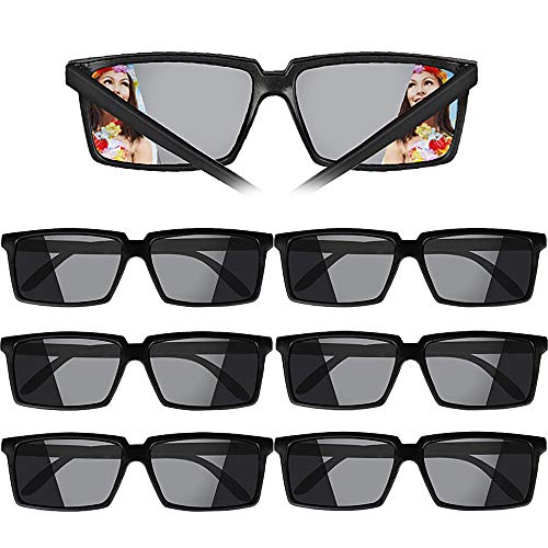 VINFUTUR Gafas Decorativas, 6pcs Gafas Plásticas Espía Gafas Juguetes Glasses Spy Espionaje de Visión Trasera Adornos para Disfraz Fiesta Regalo