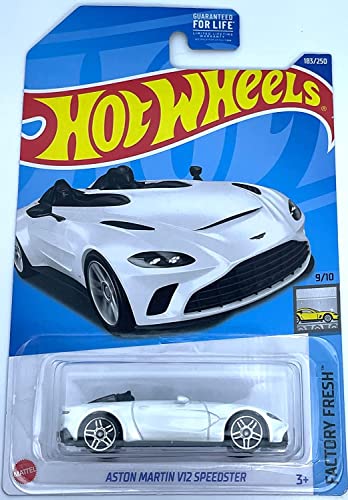 Hot Wheels - Aston Martin V12 Speedster - Factory Fresh 9/10 - HCT94 - Short Card - Blanco - Mattel 2022