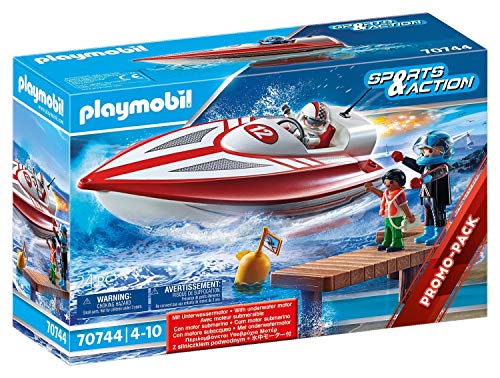 Playmobil Sports & Action 70744 Speedboot Lancha rápida con Motor Sumergible, a Partir de 4 años