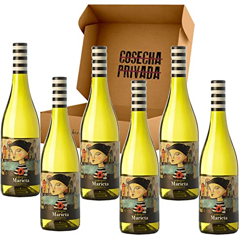 Marieta Albariño - Envio 24 h - Caja Regala 6 botellas - Vino Blanco Albariño - Martin Codax -Seleccionado y enviado en caja reforzada de Cosecha Privada
