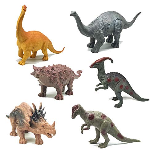 Juguetes de Figuras de Dinosaurios 6 Piezas Juego de Juguetes de Dinosaurios realistas de plástico Surtido de 7 'para niños Frescos y educación de niños pequeños (Diplodocus Toy Set de 6)