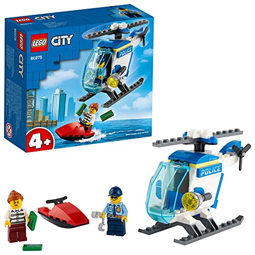 LEGO 60275 City Policía Helicóptero de Policía, Juguete con Minifiguras, Idea de Regalo para Niños y Niñas 4 Años