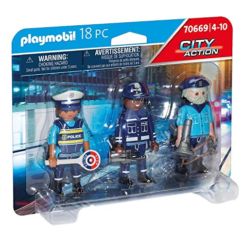 PLAYMOBIL City Action 70669 Set Figuras Policía, Para niños de 4 a 10 años