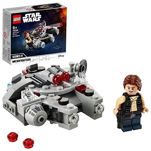 LEGO 75295 Star Wars Microfighter: Halcón Milenario, Juguete de Construcción Portátil para Niños de 6 Años o Más con Han Solo y Pistola Bláster