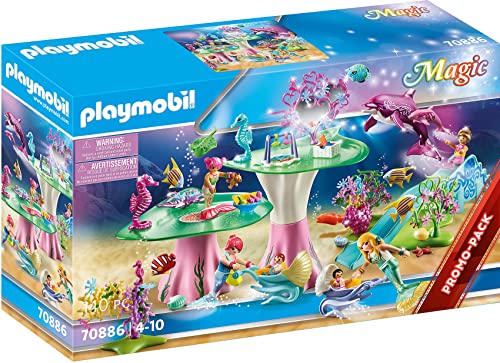 PLAYMOBIL Magic 70886 El paraíso de Las Sirenas, con Delfines Nadando, Juguete para niños a Partir de 4 años