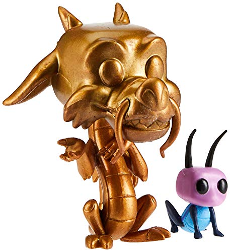 Funko - Figurine Disney - Mulan Mushu et Cricket Version Gold Exclusive Pop 10cm - 0849803071110
