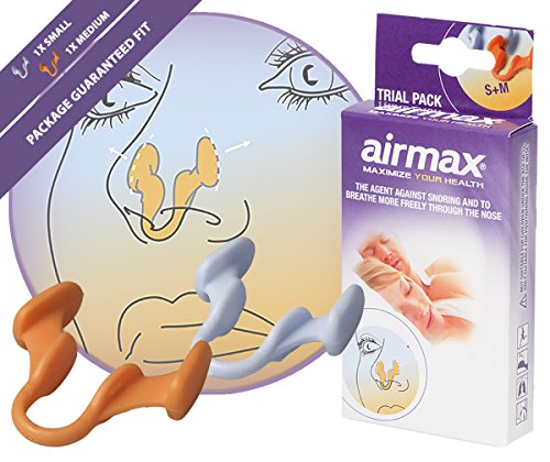 Airmax® - Dilatador nasal contra la congestión y los ronquidos. - Incluye tamaño pequeño y medio - Dispositivo médico recomendado por los médicos …