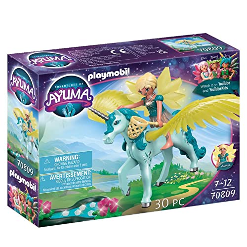 Playmobil- Crystal Fairy con Unicornio Feen Juguete, Multicolor (70809)