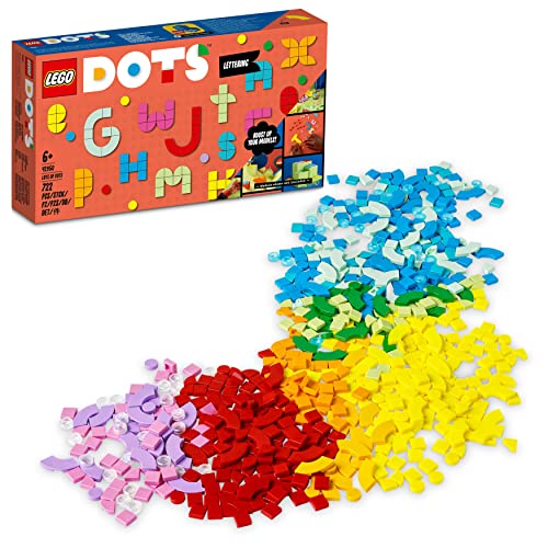 LEGO 41950 Dots a Montones: Letras, Manualidades para Niños de 6 Años, Actividades y Juegos Creativos, Accesorios de Decoración DIY