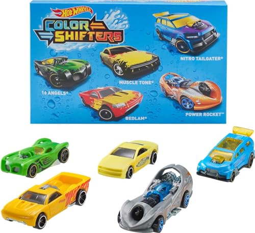 Hot Wheels Shifters Pack de 5 coches que cambian de color, modelo surtido (Mattel GMY09)