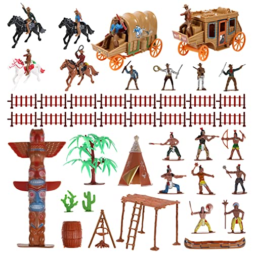 STOBOK Figuras indias: figura de vaquero salvaje del oeste, juego de miniatura, figuras históricas indias, juguete para niños pequeños, proyectos escolares