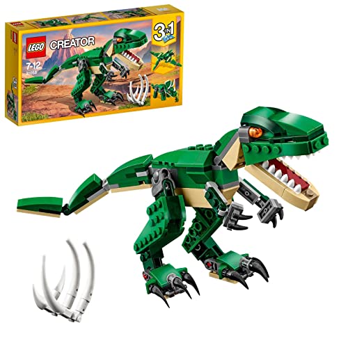 LEGO 31058 Creator 3en1 Grandes Dinosaurios, T. Rex, Triceratops o Pterodáctilo, Juguete de Construcción para Niños y Niñas 7 años, Multicolor