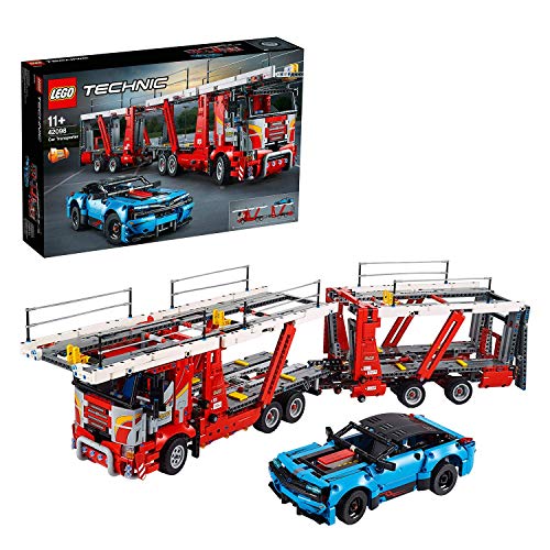 LEGO Technic - Camión de Transporte de Vehículos, Nueva maqueta de juguete, Set de construcción que Incluye un Coche Chevrolet Corvette ZR1 (42098)