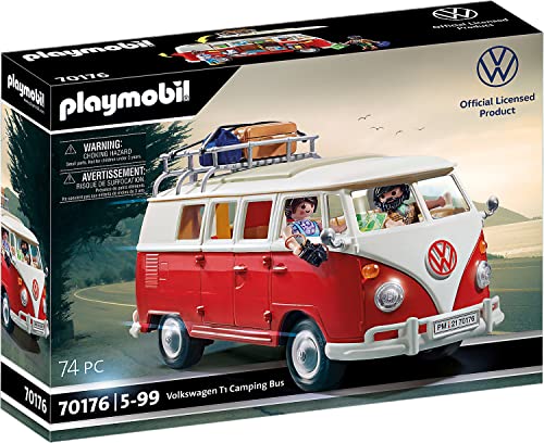PLAYMOBIL Volkswagen Volkswagen T1 Camping Bus, A Partir de 5 años (70176)
