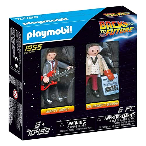 PLAYMOBIL Back to The Future 70459 Marty Mcfly y Dr, Emmett Brown, A Partir de 6 Años