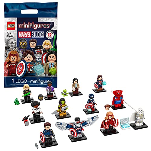 LEGO 71031 Minifiguras de Marvel Studios, Juguete de Construcción de Superhéroes, Regalos para Niños a Partir de 5 Años,1 Pieza Elegida al Azar de 12