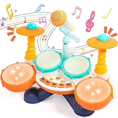 Tambor Infantil- Juguetes Niños 1 Año Bateria Ideas Regalo Niño 1 Año Instrumentos Musicales Infantiles Juguetes Bebe 1 2 Año