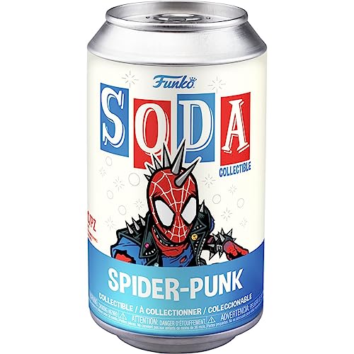 Funko Vinyl Soda: Spider-Man: Spider-Punk - 1/6 de Probabilidades de Obtener la RARA Variante Chase - Spiderman Into The Spiderverse 2 - Figura de Vinilo Coleccionable - Idea de Regalo - Movies Fans