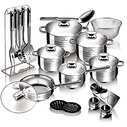 Blaumann set de utensilios de cocina de acero inoxidable Jumbo 27, Gourmet Line, BL-3134