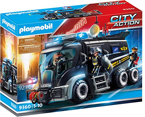 PLAYMOBIL City Action Vehículo con luz LED y módulo de Sonido, A Partir de 5 años (9360)