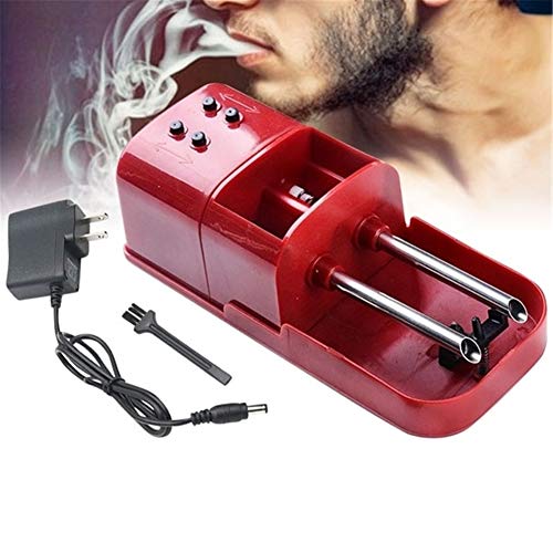 ZDYLM-Y Maquina Liadora de Tabaco Electrica, 8mm Doble Tubo de automático de Máquina para Rellenar Cigarrillo, fácil de Usar y Limpia,Rojo