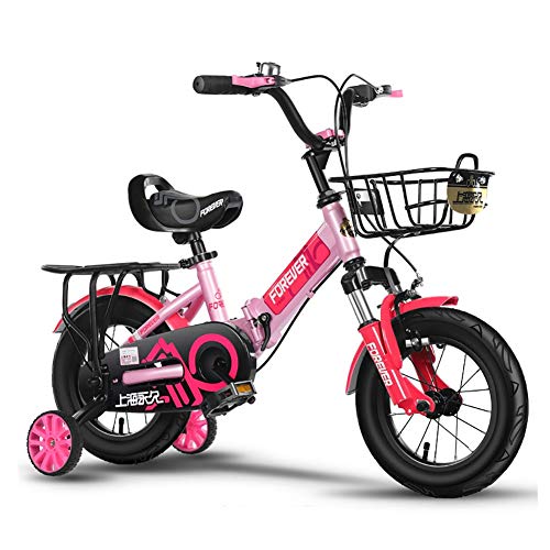 ZLI Bicicletas Infantiles Bicicleta para Niños de 2-10 Años, Bicicleta Plegable para Niños y Niñas con Pedal, Neumáticos de Aire de 12in/14in/16in/18in/20in, Fáciles de Montar
