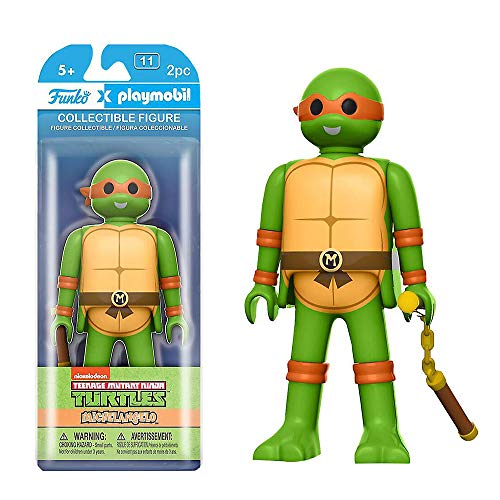 Funko - Figurine Tortue Ninja TMNT Playmobil - Michelangelo 15cm - 0849803084080