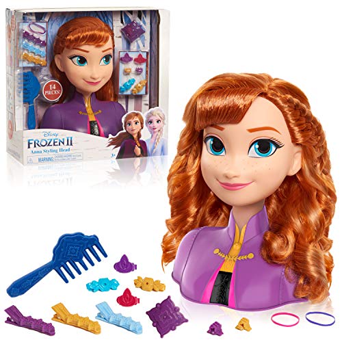 JP Disney Styling Frozen 2-Anna Styling Head, Color Rosso, 26.5 x 27 x 12cm (Flair Leisure Products FRND3000)