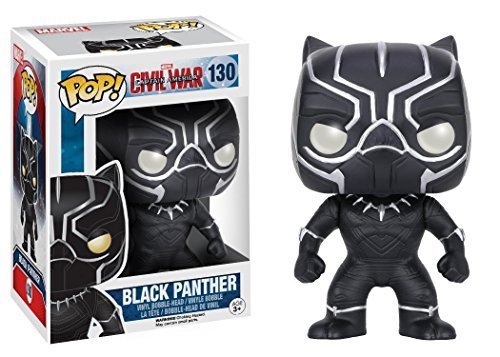 Funko Pop Marvel: Captain America 3: Civil War Action Figure - Black Panther Bundled w/ Protector by