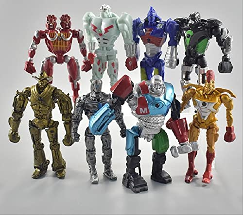 8 Unids/Set Real Steel Zeus Atom Midas Adam Raider Robot Modelo Juguetes Regalo Figura De Acción 15cm