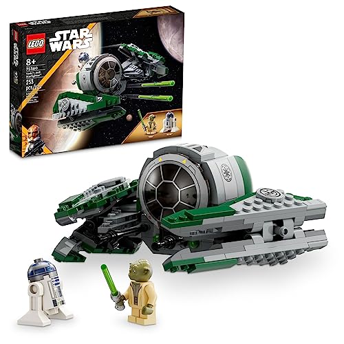 LEGO Star Wars: The Clone Wars Yoda's Jedi Starfighter 75360 Star Wars Coleccionable para niños con figura Master Yoda con juguete de sable de luz, regalo de cumpleaños para niños de 8 años o
