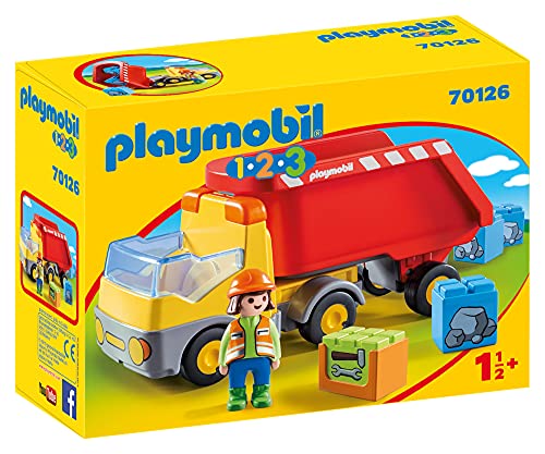 PLAYMOBIL 1.2.3 70126 Camión de Construcción, A partir de 18 meses