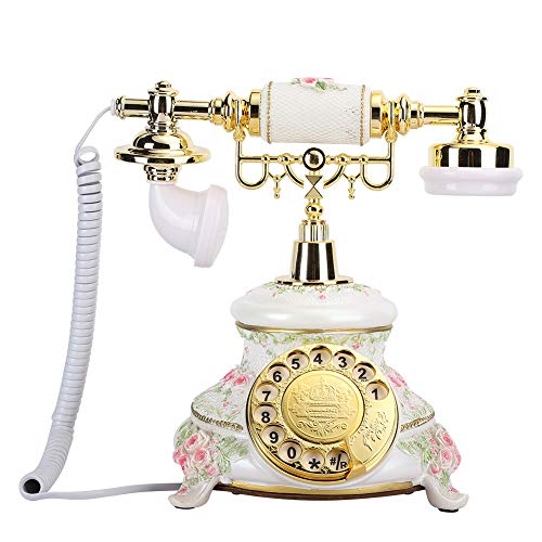 Teléfono Fijo con Cable, teléfonos Antiguos de marcación giratoria, teléfono Fijo Retro de Estilo Vintage, teléfono Fijo Fijo para el hogar para el hogar