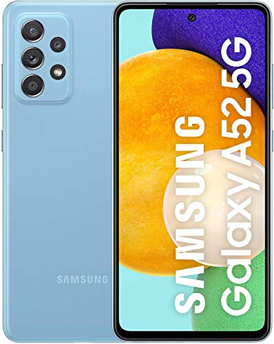 Samsung Galaxy A52 5G (128 GB) Azul - Teléfono Móvil con Pantalla de 6,5'', Smartphone Android de 6 GB de RAM, Memoria Interna Ampliable, Batería de 4500 mAh y Carga Super Rápida (Versión ES)