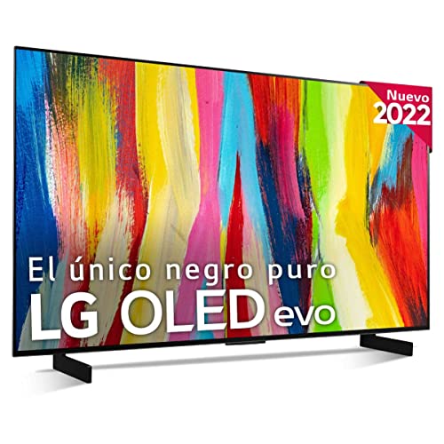 Televisor LG OLED42C24LA - Smart TV webOS22 42 pulgadas (106 cm) 4K OLED evo, Procesador Inteligente Potencia 4K a9 Gen 5 IA, compatible formatos HDR, HDR Dolby Vision y Dolby Atmos, TV para Gaming