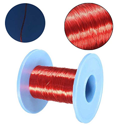 Rollo de bobina magnética redonda de alambre de cobre esmaltado de 0,2 mm, 100 m