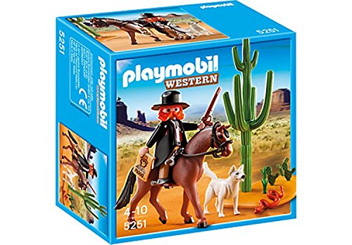 PLAYMOBIL - Sheriff con Caballo, Figuras de Juguete (5251)
