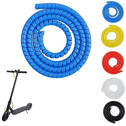 Tmom Freno en Espiral Tubo Cable Protección Cubierta Scooter Línea Color Cambio Tubo Protector de cable 1M para Xiaomi M365/m365 Pro/Pro 2/1S Scooter Eléctrico Azul