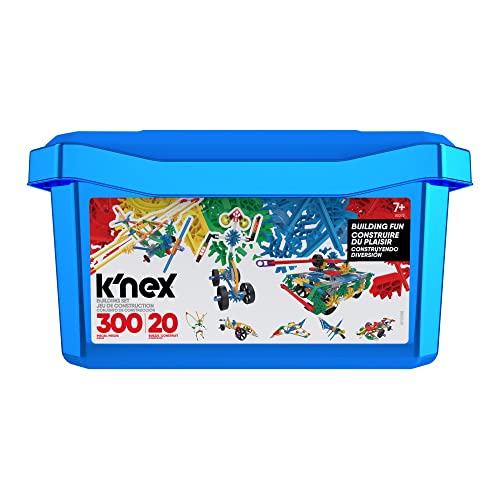 K'NEX 80202 Juego de divertida caja de modelos de construcción, kit de 300 piezas, con caja de almacenamiento, juguetes de construcción con 20 modelos para construir, para edades de a partir de 7 años