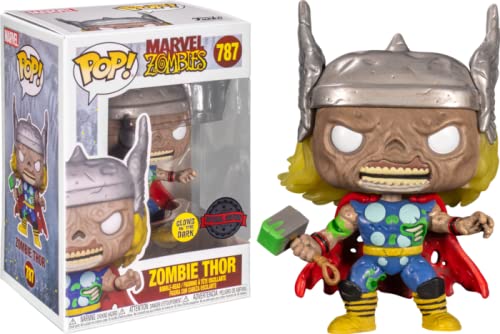Funko Pop Marvel Zombies #787 - Thor Zombie - Brilla en la Oscuridad Pop Figura Special Edition 55646 – Figura Marvel Funko Pop