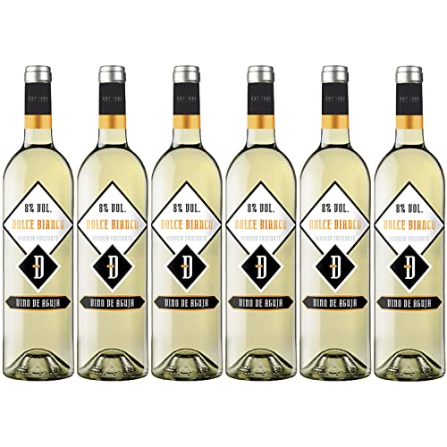 DOLCE BIANCO Vino Blanco Frizzante - 6 Botellas x 750ml
