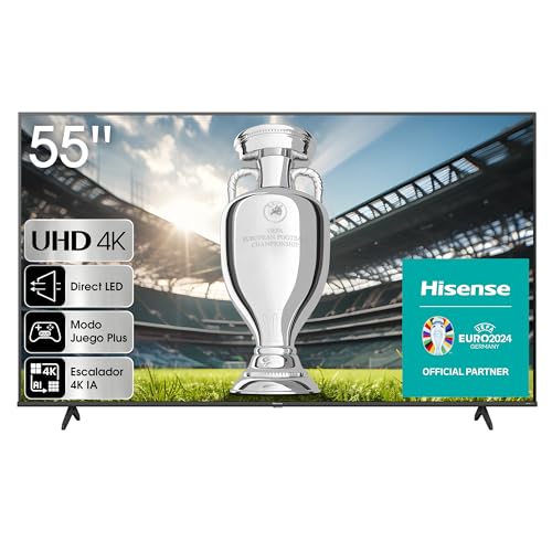 Hisense TV 55A6K - UHD 4K, Smart TV de 55 Pulgadas, Dolby Vision, Modo juego Plus, DTS Virtual X, control por voz televisor (2023)